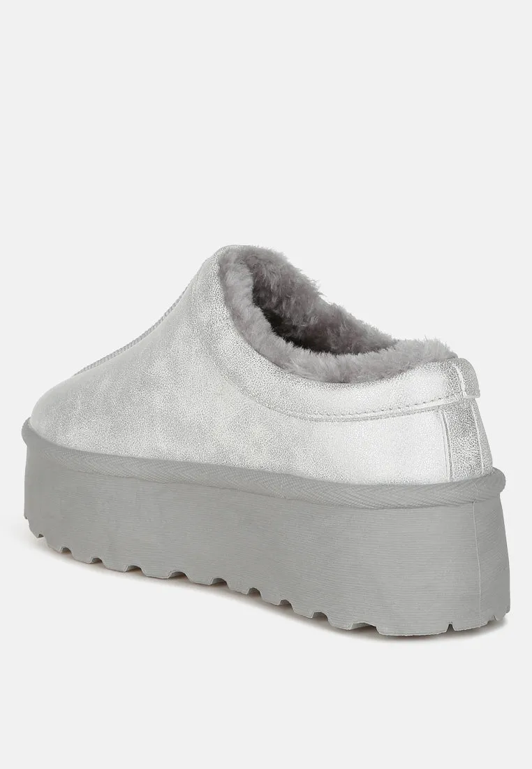 Faux Leather Platform Classic Slip-On By RAG
