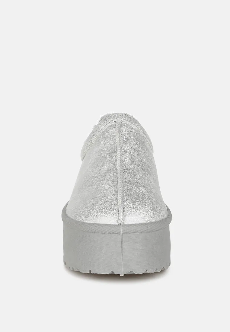 Faux Leather Platform Classic Slip-On By RAG