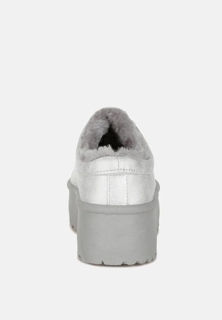 Faux Leather Platform Classic Slip-On By RAG