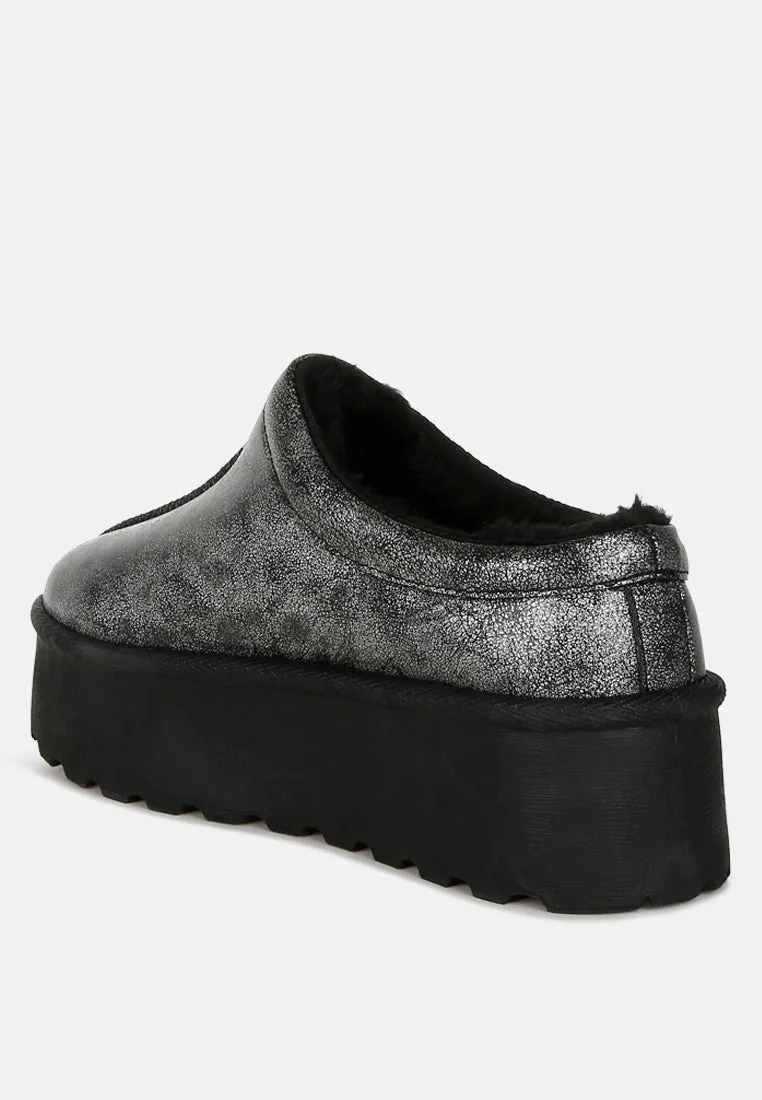 Faux Leather Platform Classic Slip-On By RAG