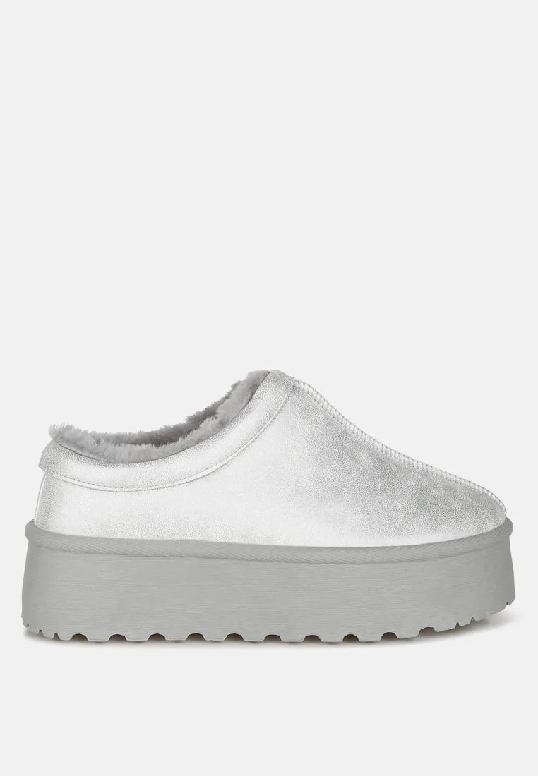 Faux Leather Platform Classic Slip-On By RAG