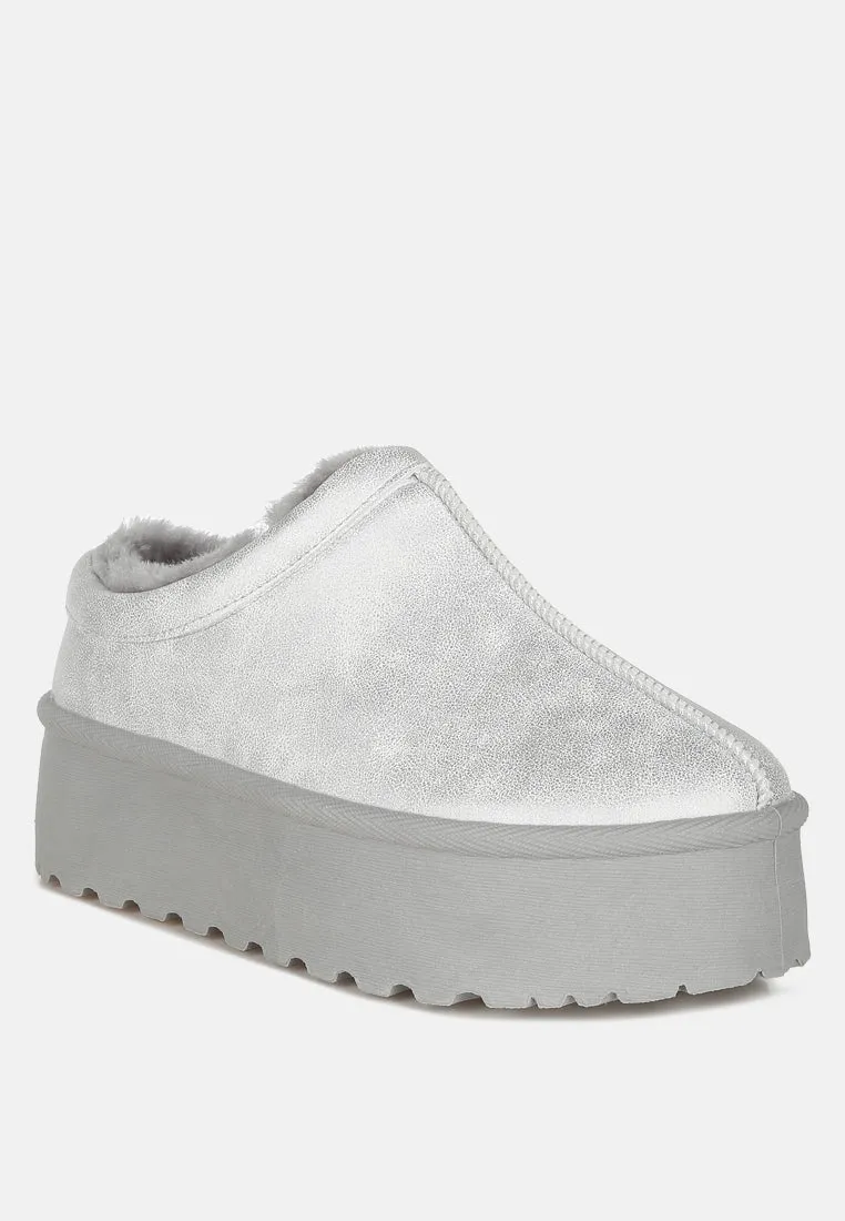 Faux Leather Platform Classic Slip-On By RAG