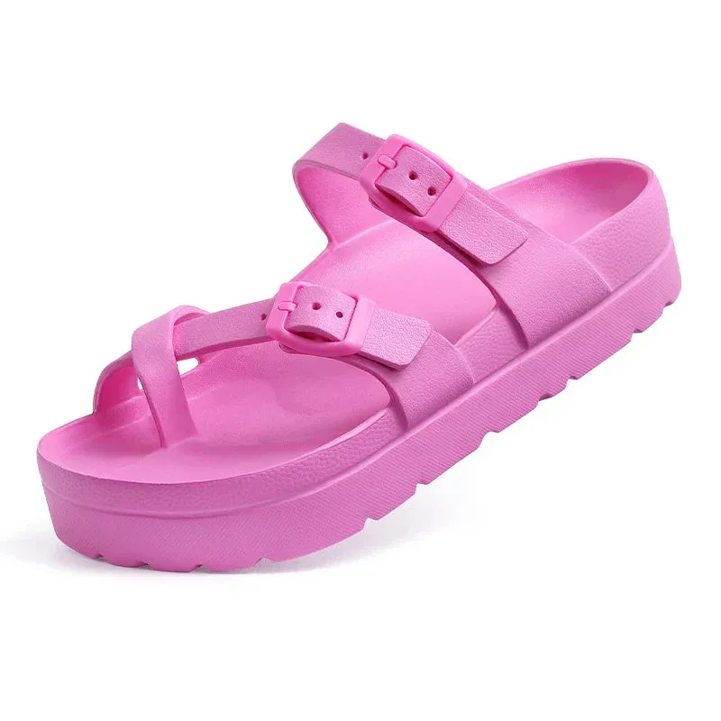 Flat Sandals Women Flat Sandals Women Flip-flops Summer Sandals Outdoor Women Platform Sandals Home Slippers