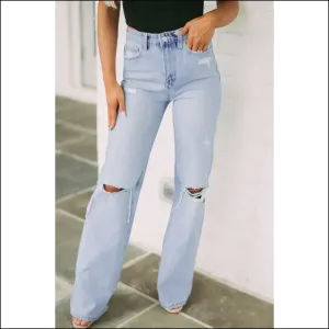 Get Ready to Turn Heads in Chic Distressed High Waist Jeans! 😏