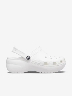 Girls Classic Platform Clog in White