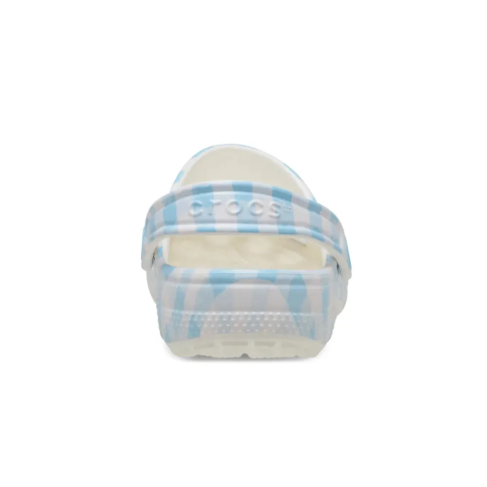 Giày Clog Unisex Crocs Classic Gingham - White/Blue