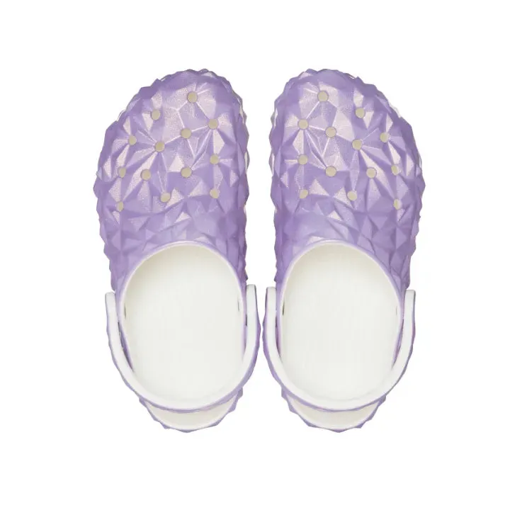 Giày Clog Unisex Crocs Classic Iridescent Geometric - White