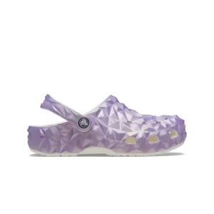 Giày Clog Unisex Crocs Classic Iridescent Geometric - White