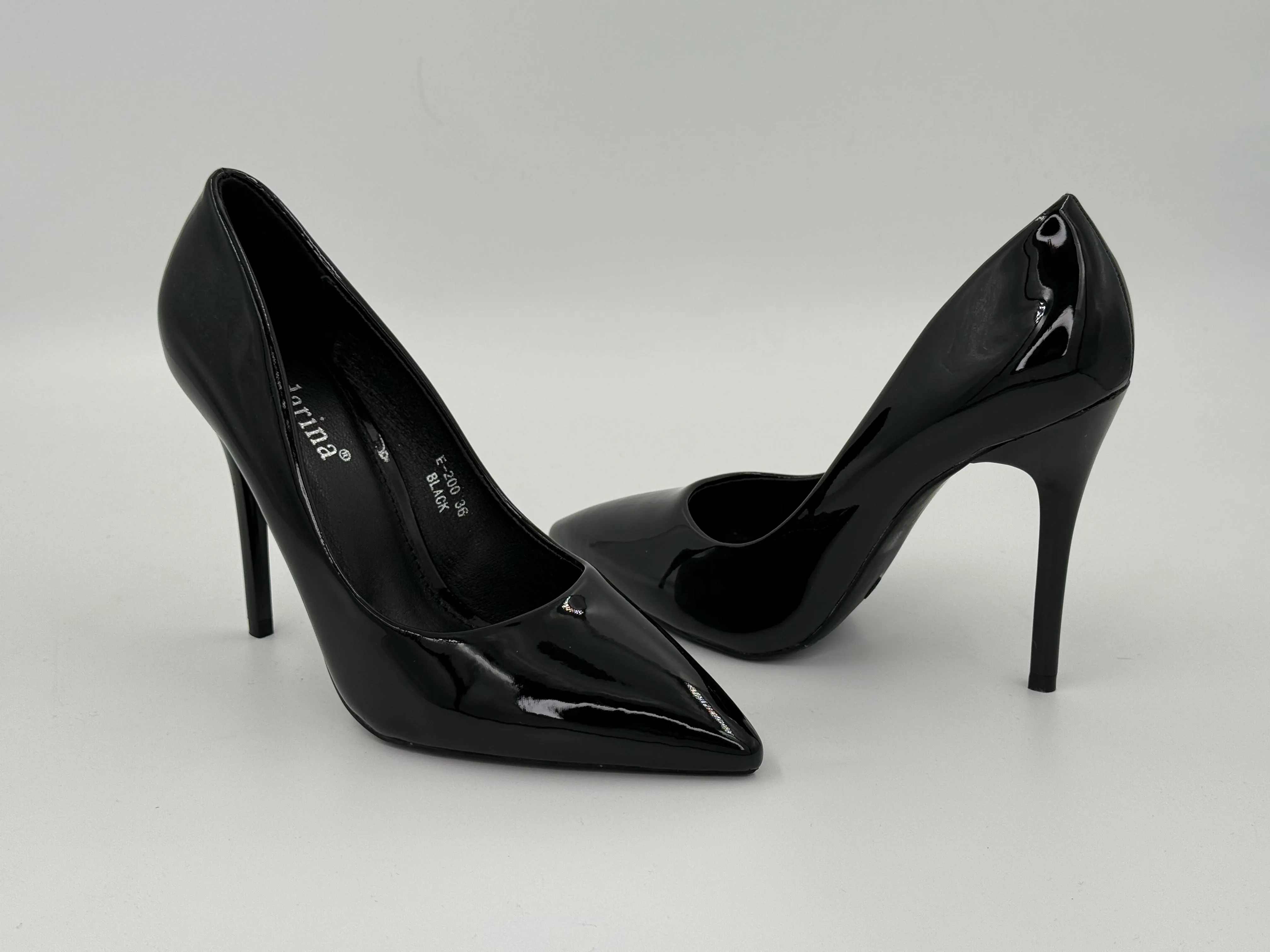 Glossy Black Heels
