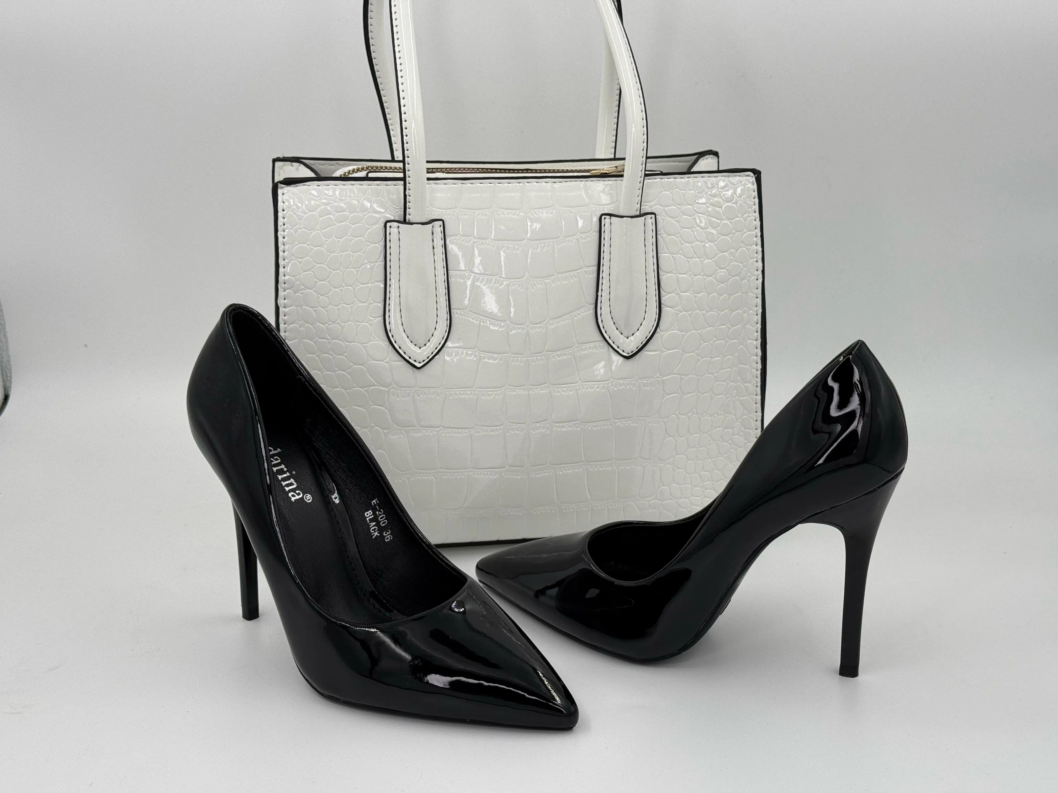 Glossy Black Heels