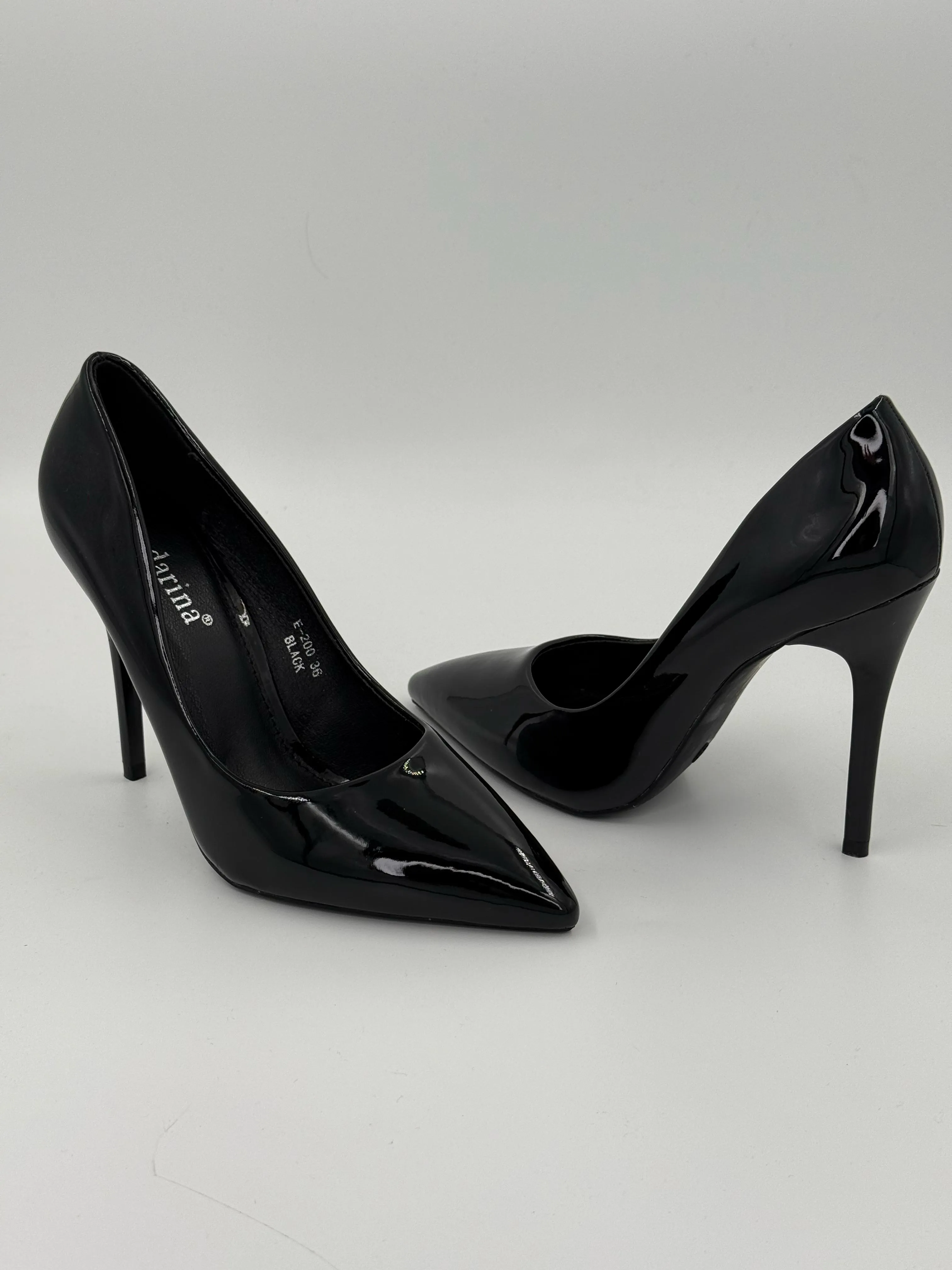 Glossy Black Heels