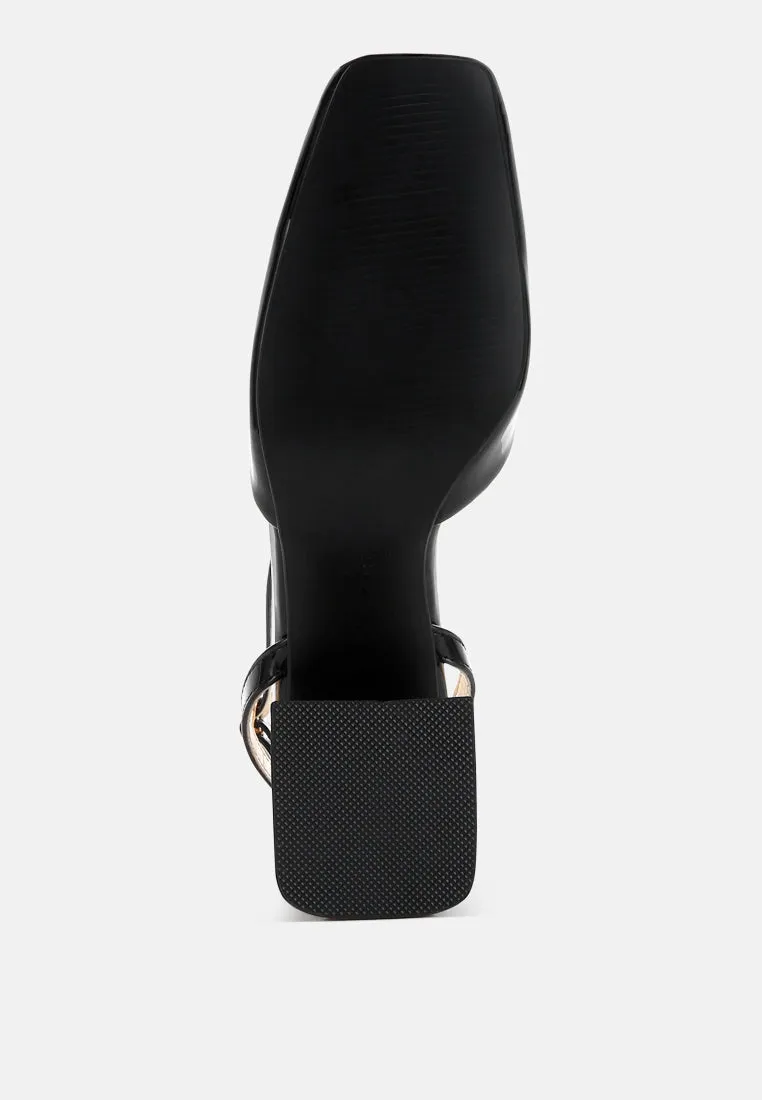 Griselda Brooch Detail Ankle Strap Sandals