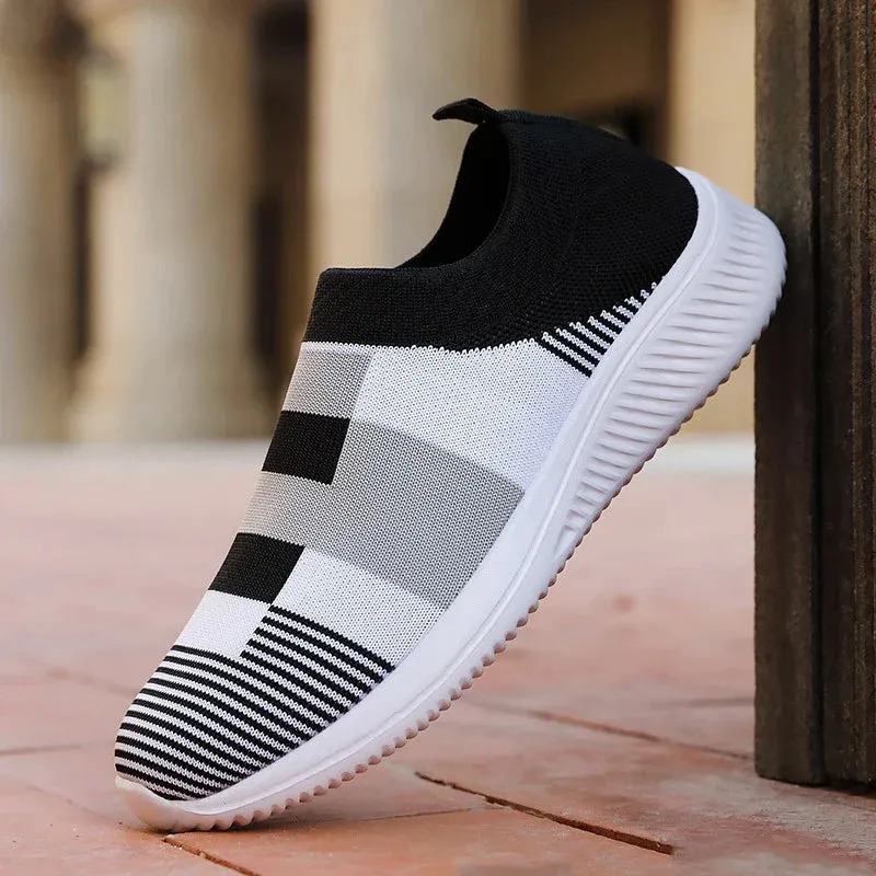 GS Comfort Slide | Orthopedische sok sneaker voor dames met color block detail