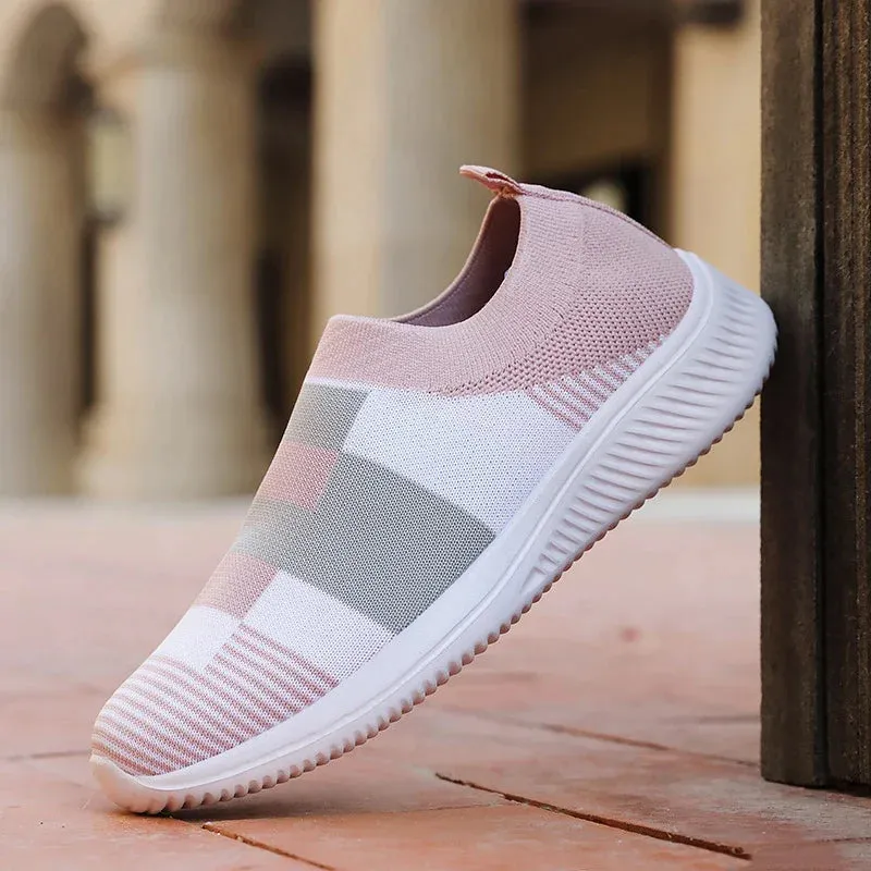 GS Comfort Slide | Orthopedische sok sneaker voor dames met color block detail
