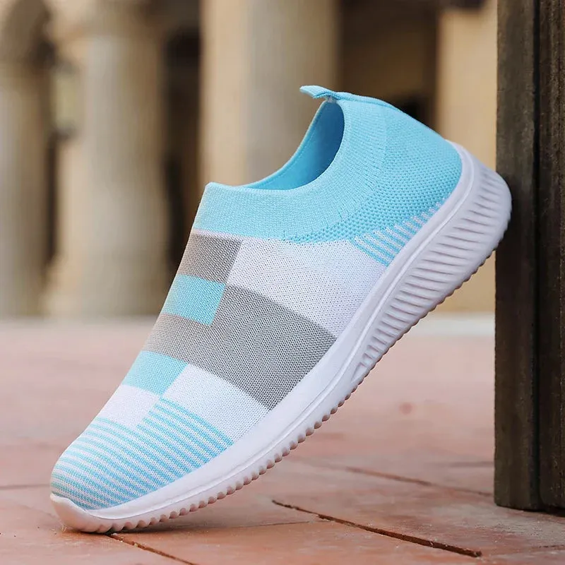 GS Comfort Slide | Orthopedische sok sneaker voor dames met color block detail