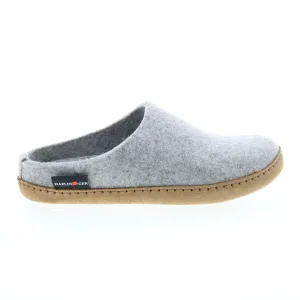 Haflinger Emils Slide 211001-84H Womens Gray Canvas Clogs Slippers Shoes