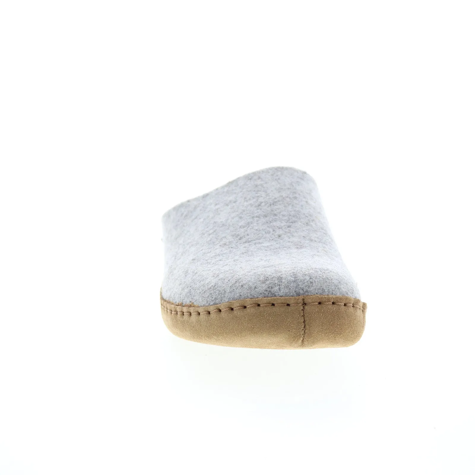 Haflinger Emils Slide 211001-84H Womens Gray Canvas Clogs Slippers Shoes