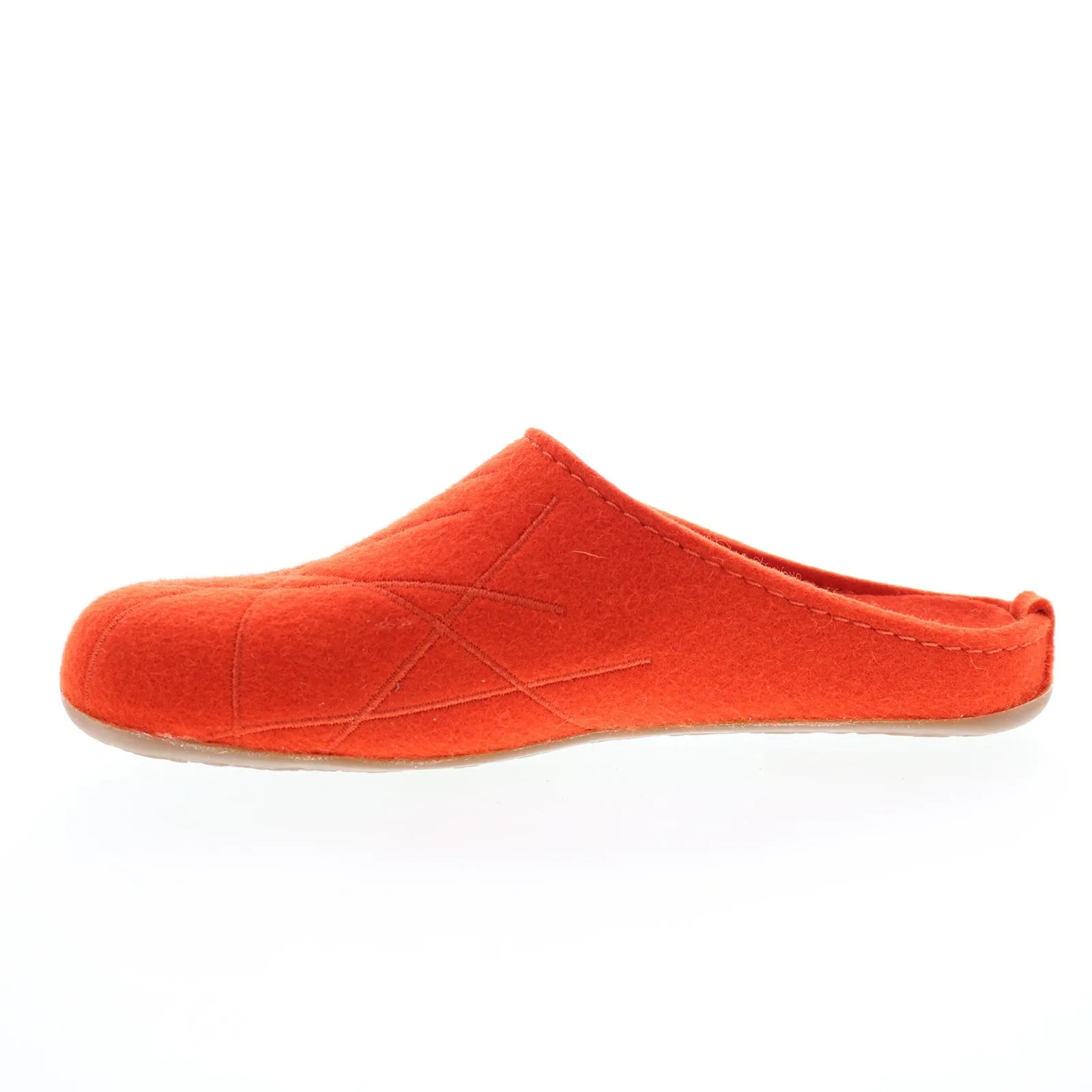 Haflinger Raya 484020-118H Womens Orange Canvas Slip On Clogs Slippers Shoes