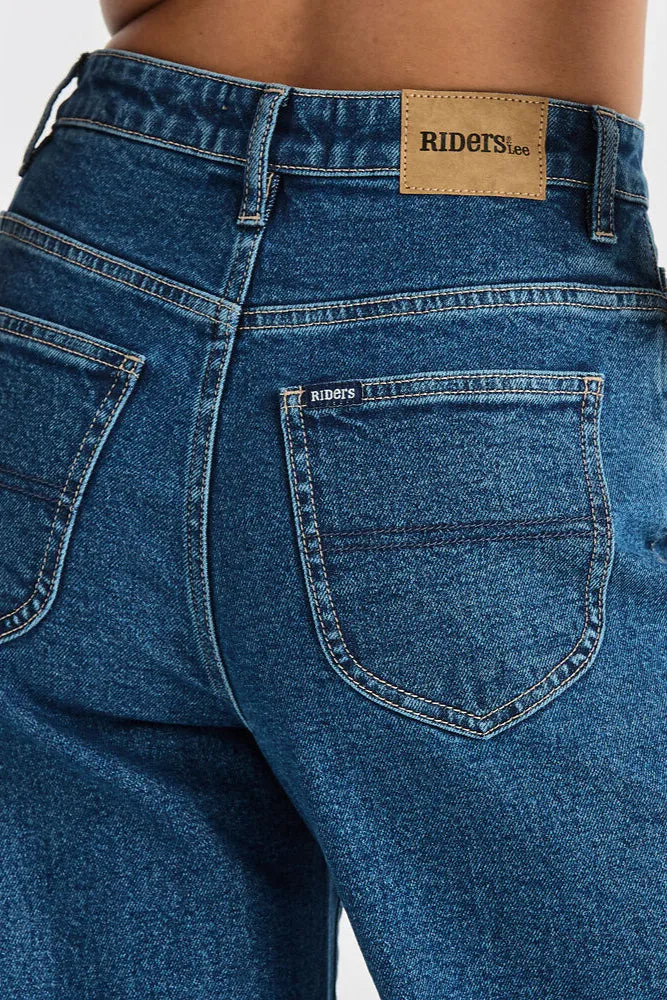 Hi Wide Afterglow Blue Denim Jean