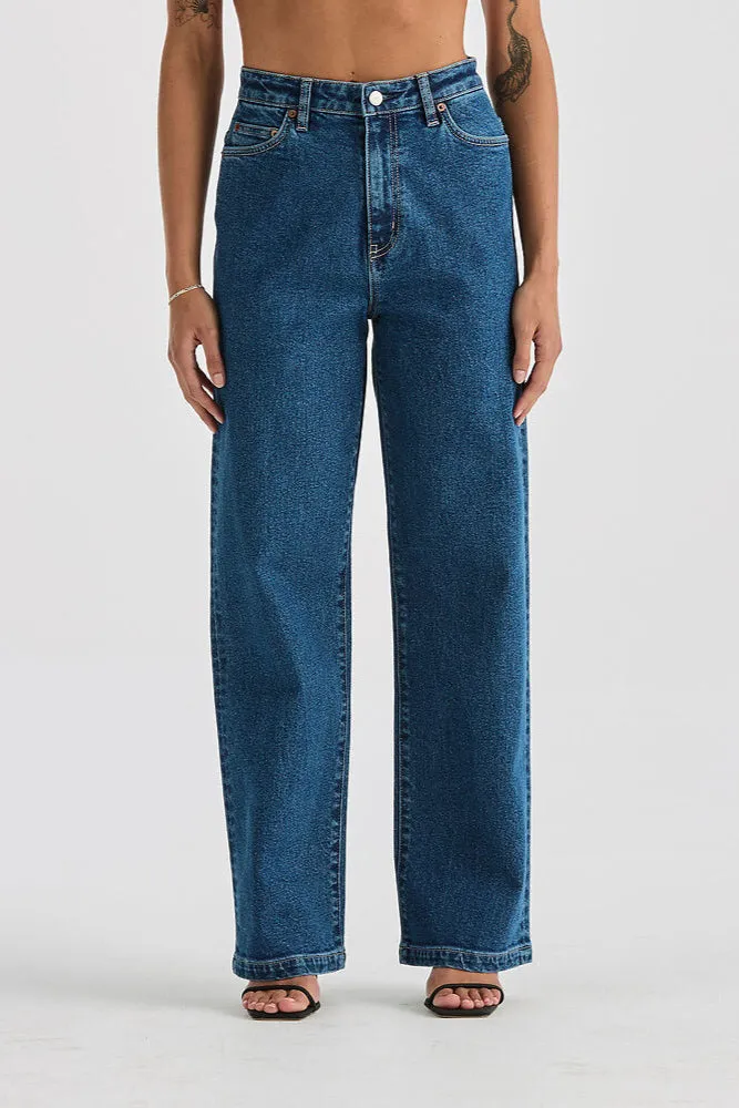 Hi Wide Afterglow Blue Denim Jean