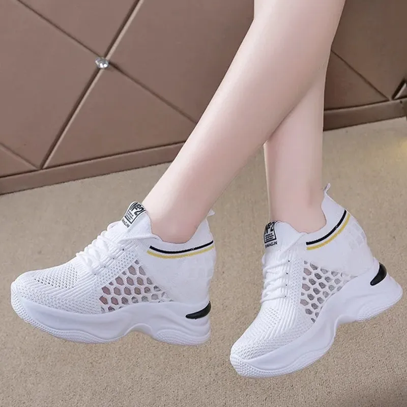 High Heels Breathable Elevator Shoes 8cm