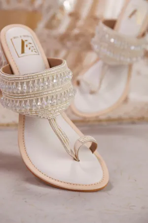 Ilina White Block Heels