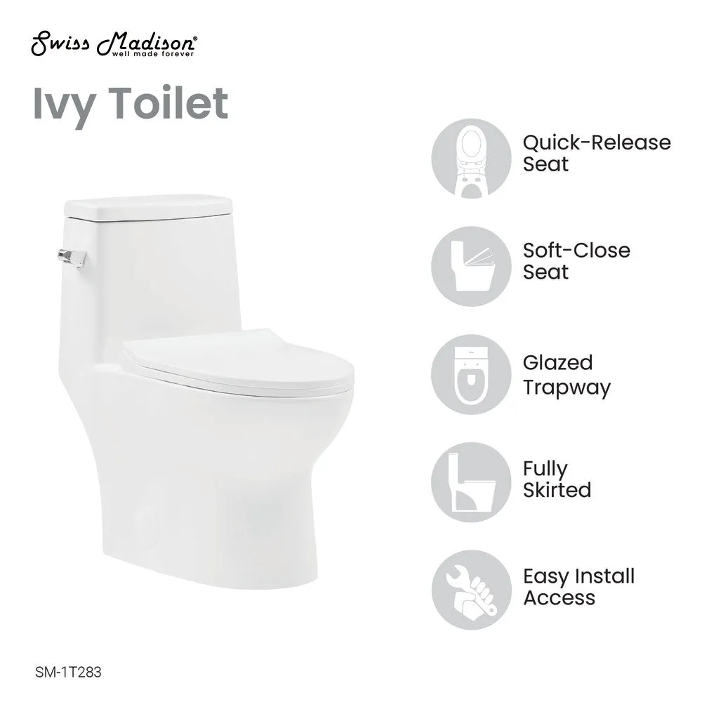 Ivy One-Piece Toilet Left Side Flush 1.28 gpf