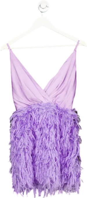 Jaded Rose Lilac Feather Mini Dress UK 10