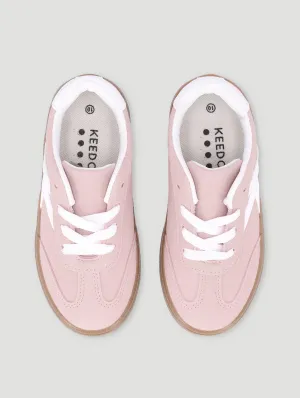 Keedo Girls Suede Skate Sneaker - Blush