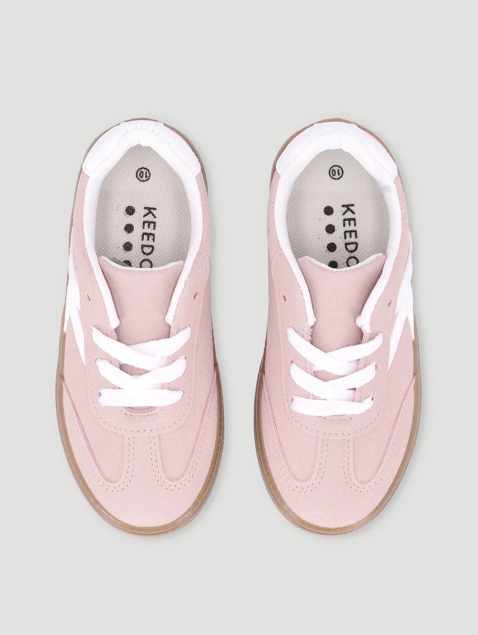 Keedo Girls Suede Skate Sneaker - Blush