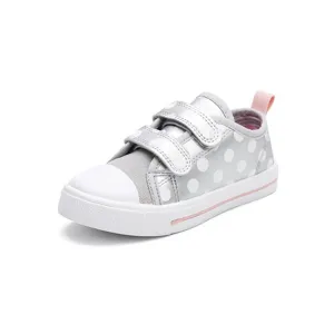 Kids Sneakers Boy and Girl Canvas Shoes Silver Dots - KKOMFORME