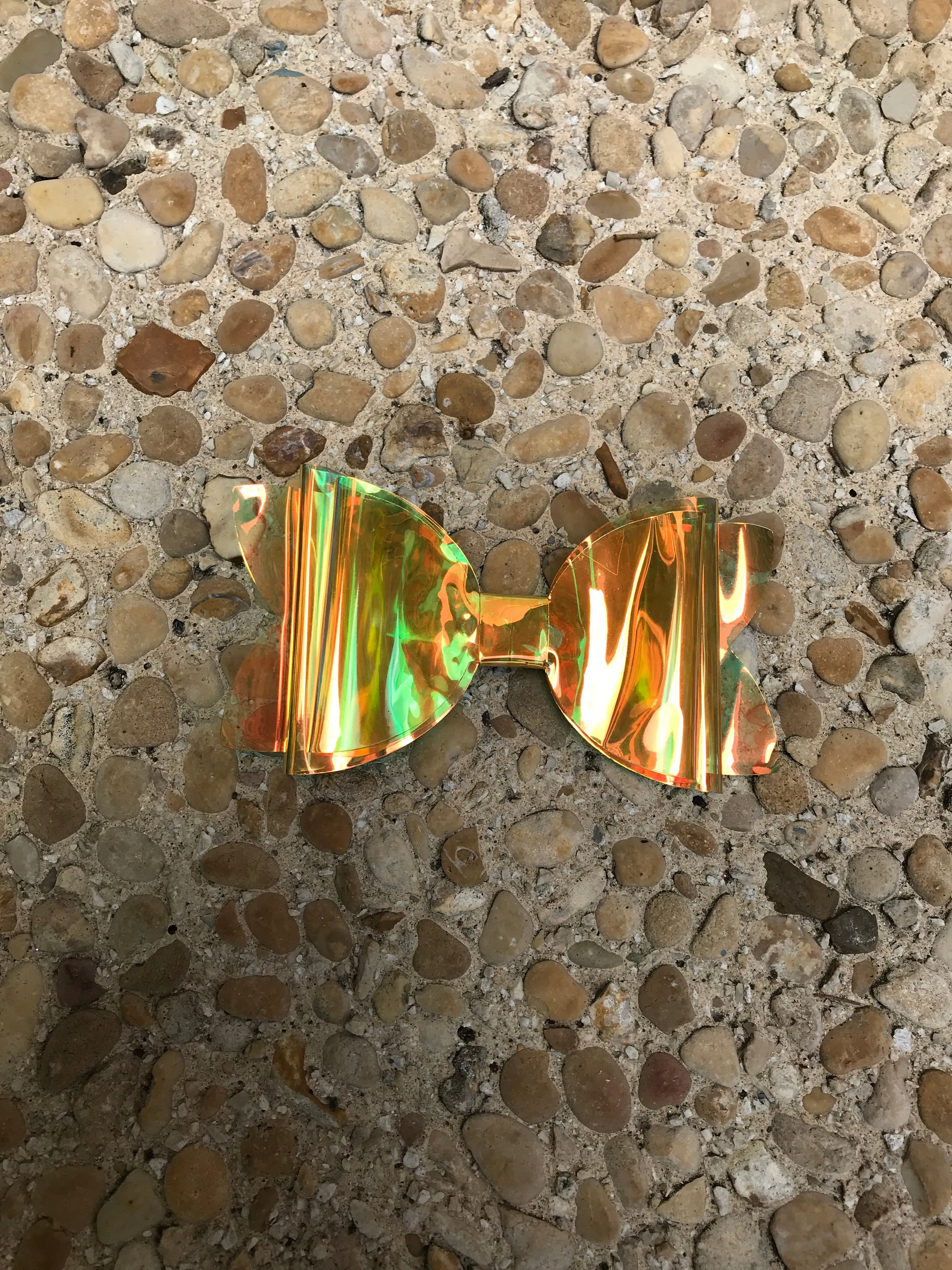 Large Yellow Glossy Pool Bow