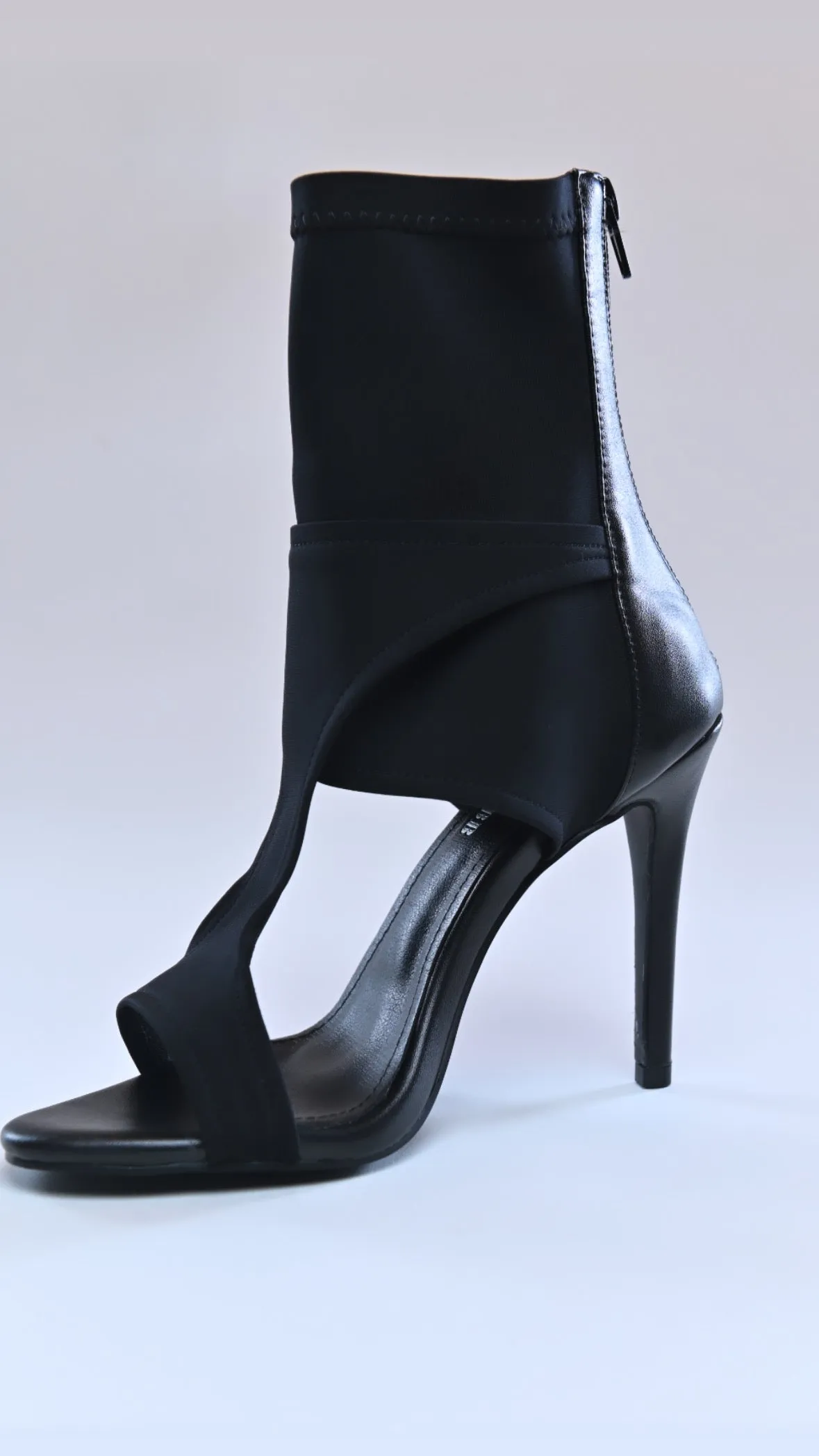 Lauryn Lycra Peep Toe Booties