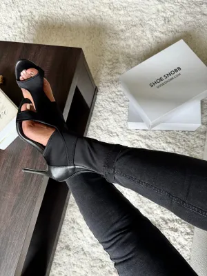 Lauryn Lycra Peep Toe Booties
