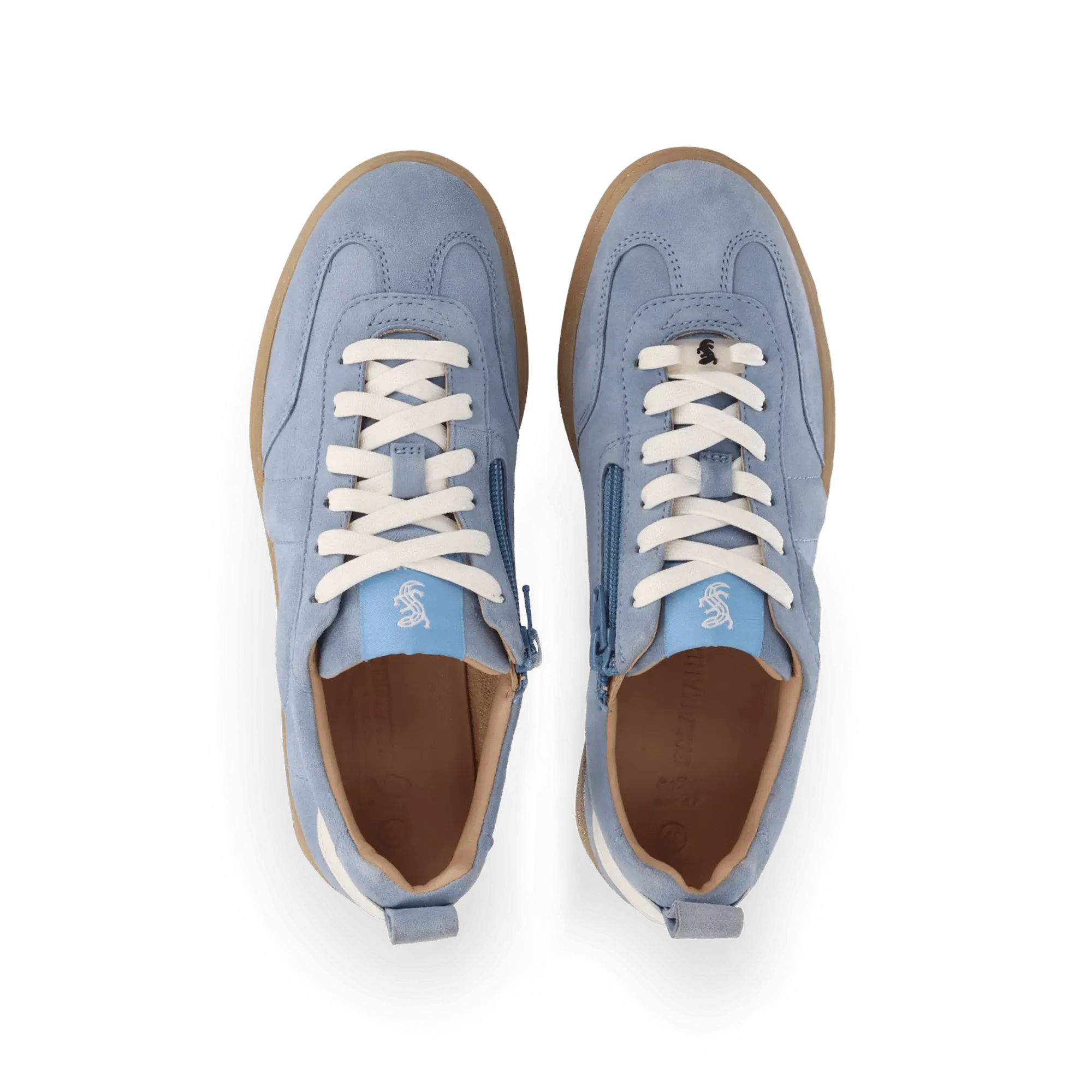 Leder Schnürer blau