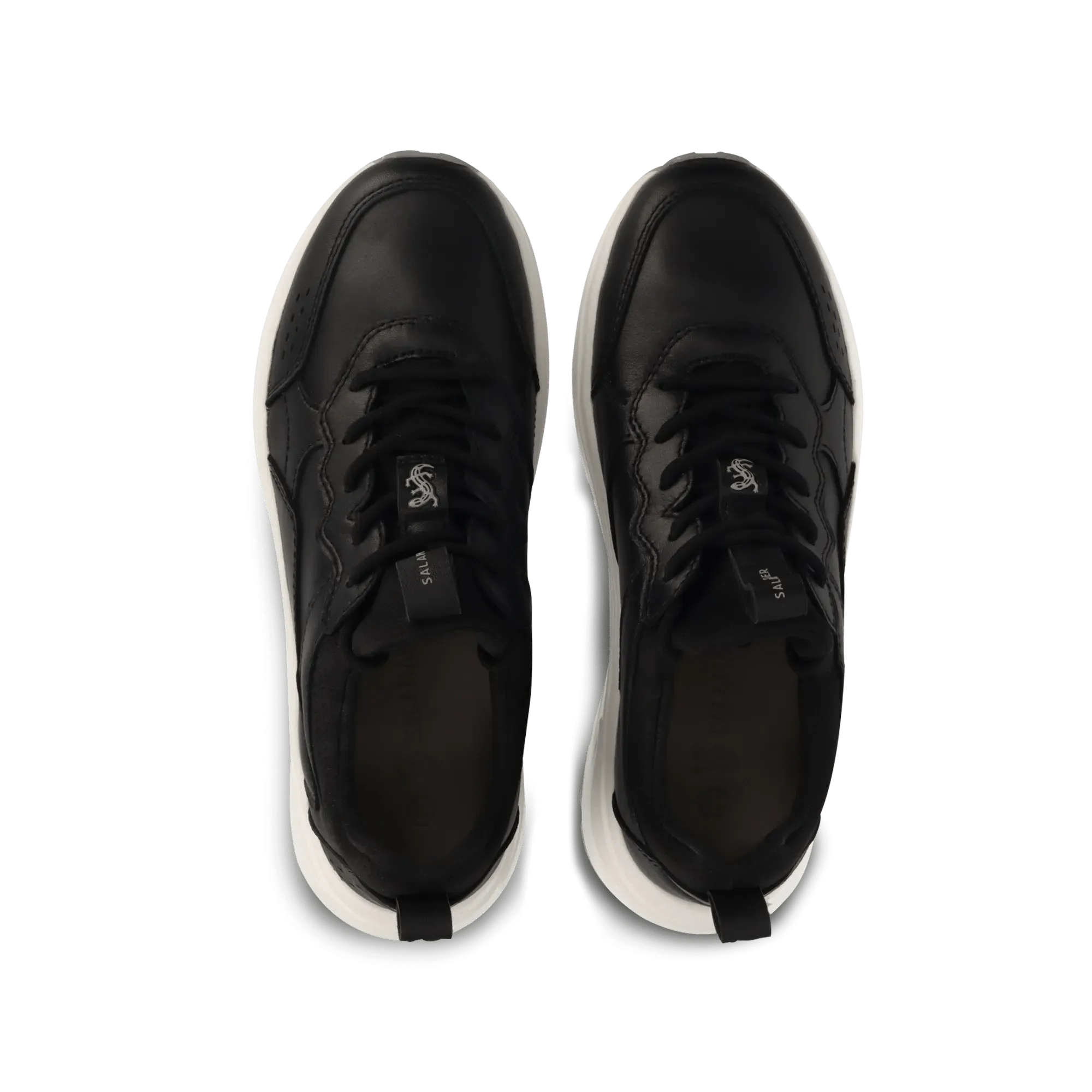 Leder Sneaker schwarz