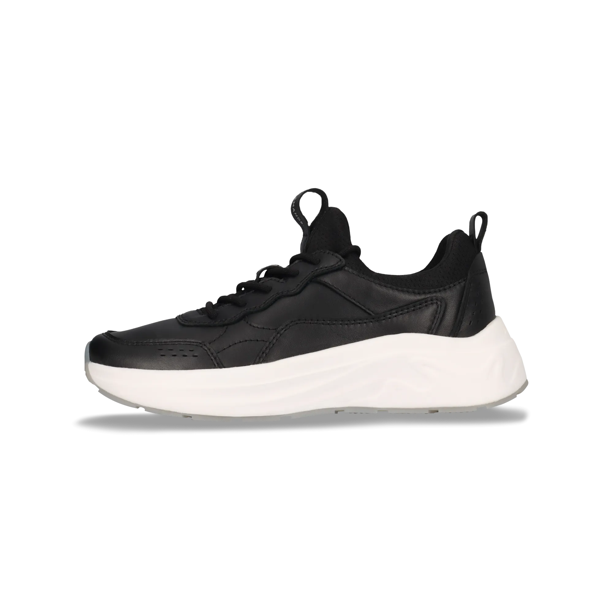 Leder Sneaker schwarz