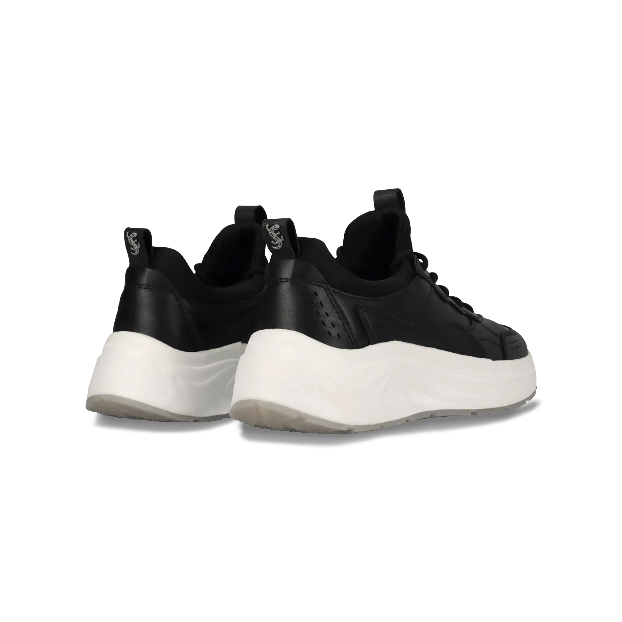 Leder Sneaker schwarz