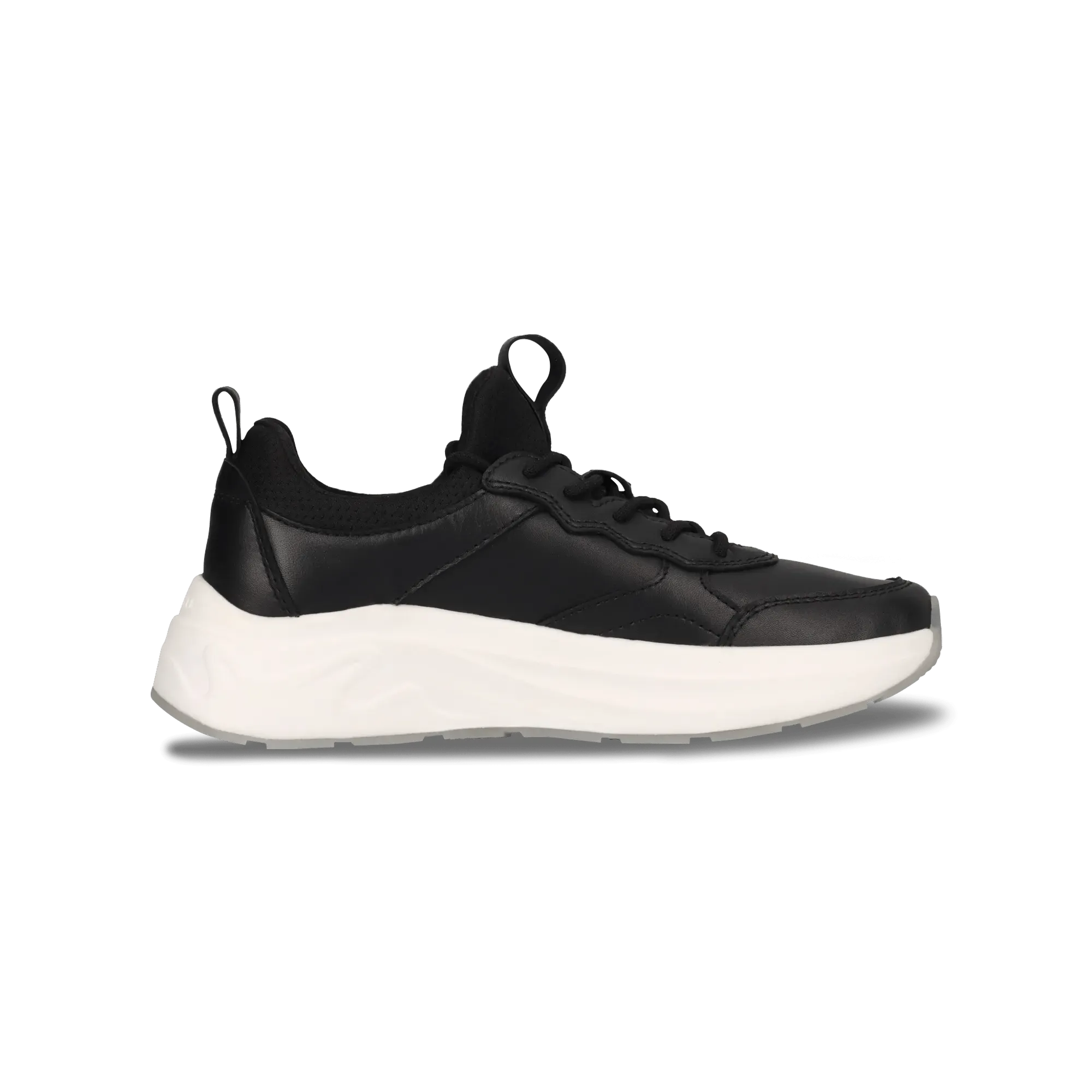Leder Sneaker schwarz
