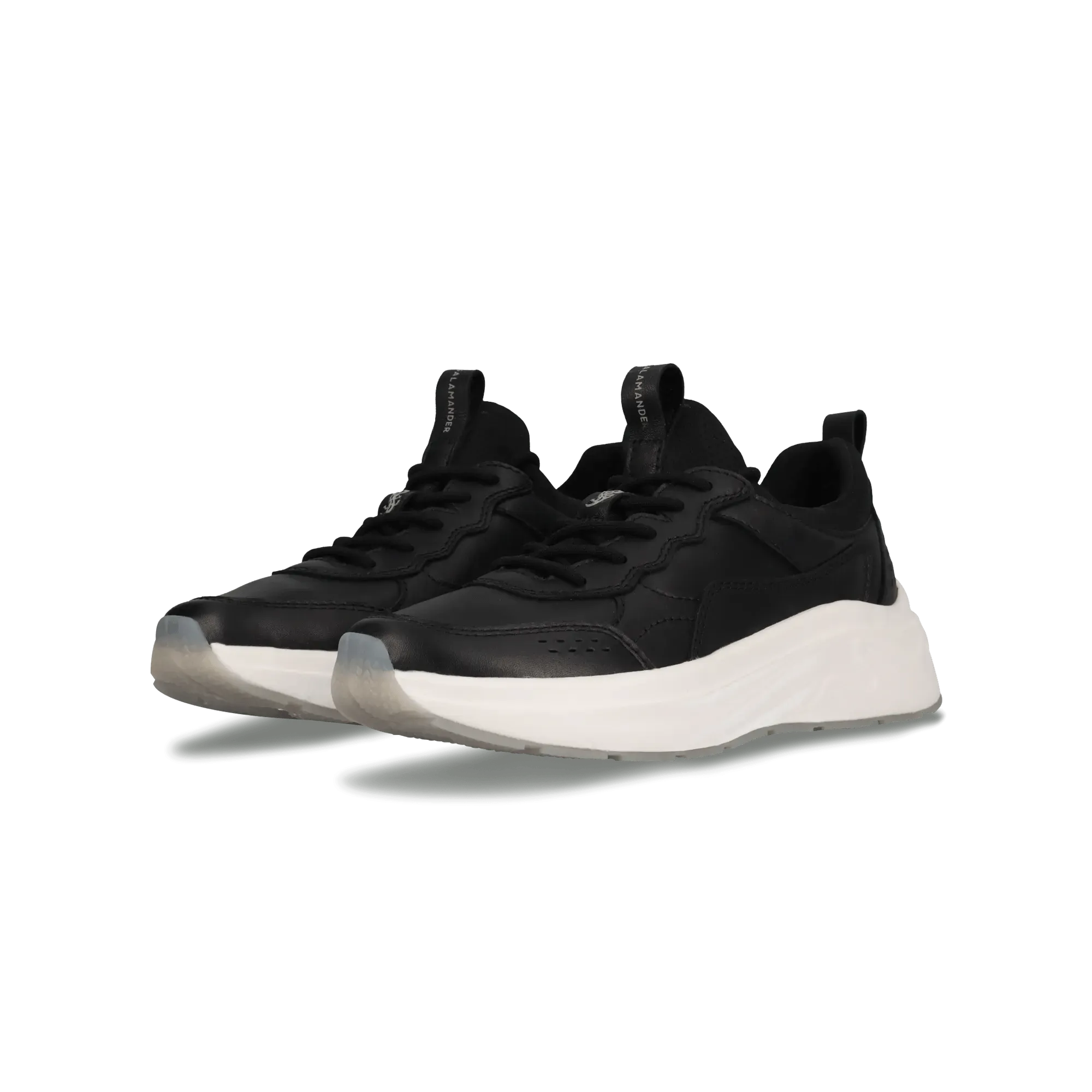 Leder Sneaker schwarz