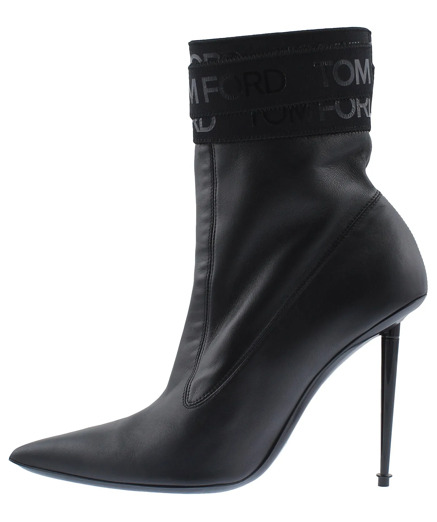 Logo Bandage Leather Boots