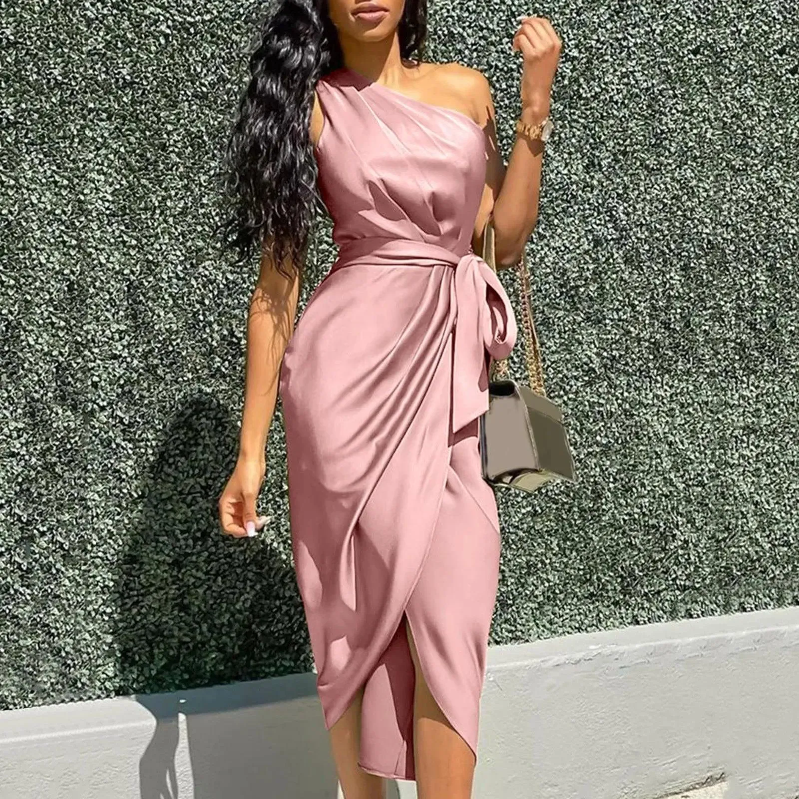 Lucy One Shoulder Midi Dress