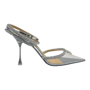 Mach & Mach Georgia crystal Heart embellished Heels - Size EU 40