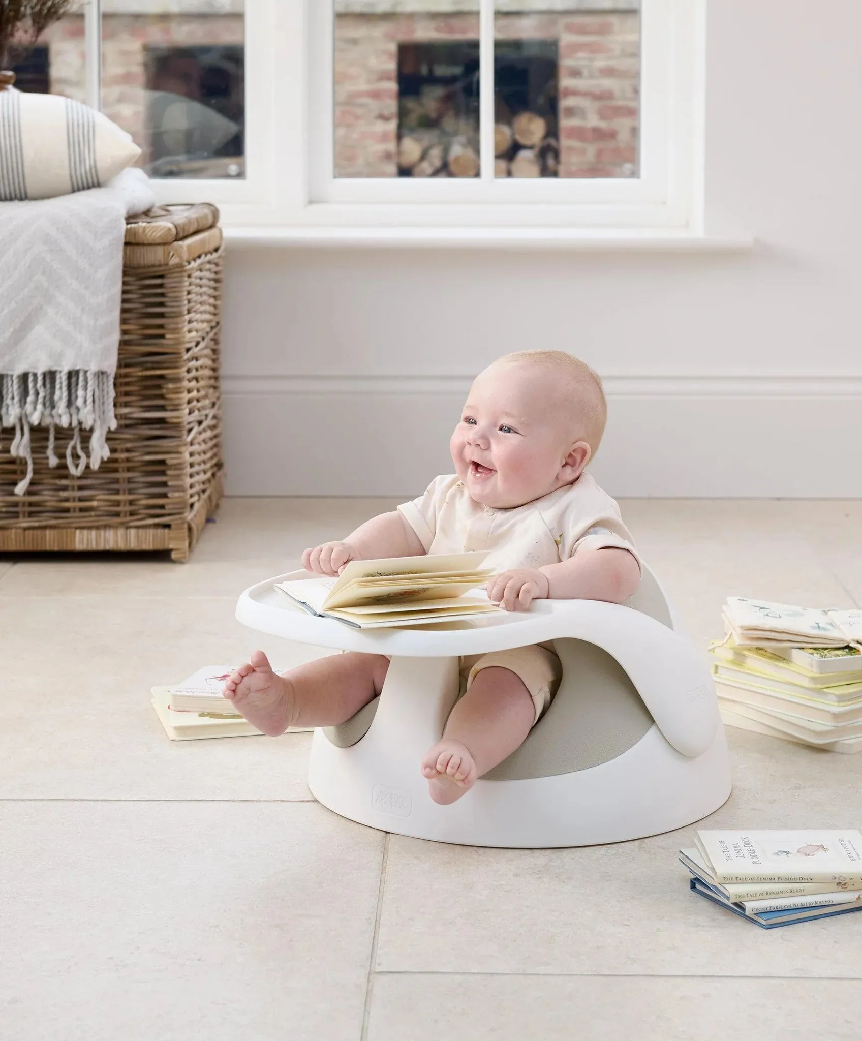 Mamas & Papas Snug Floor Seat with Activity Tray - Clay
