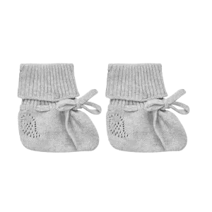 Marie-Chantal Angel Wing™ Knitted Baby Booties Grey