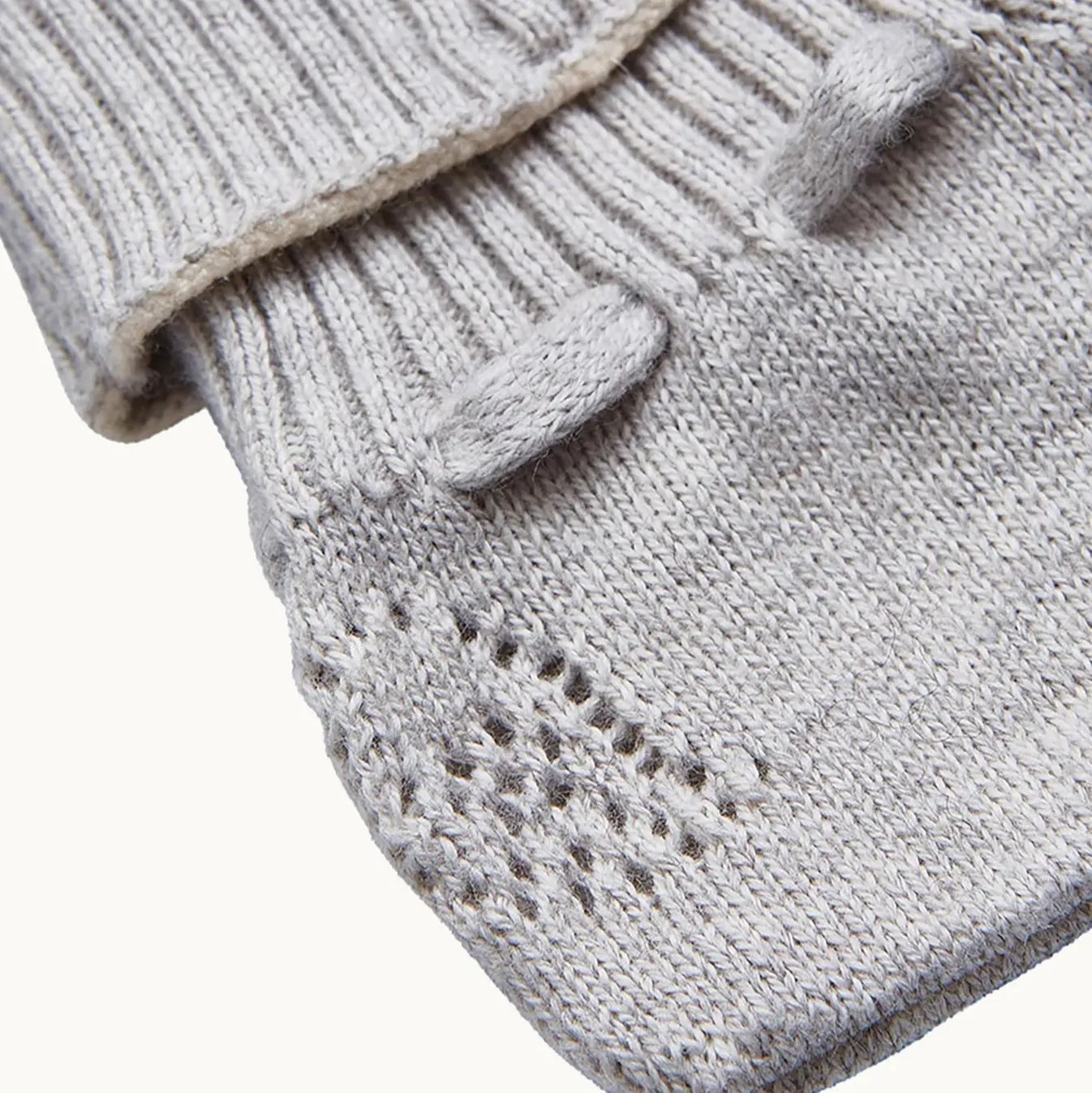 Marie-Chantal Angel Wing™ Knitted Baby Booties Grey