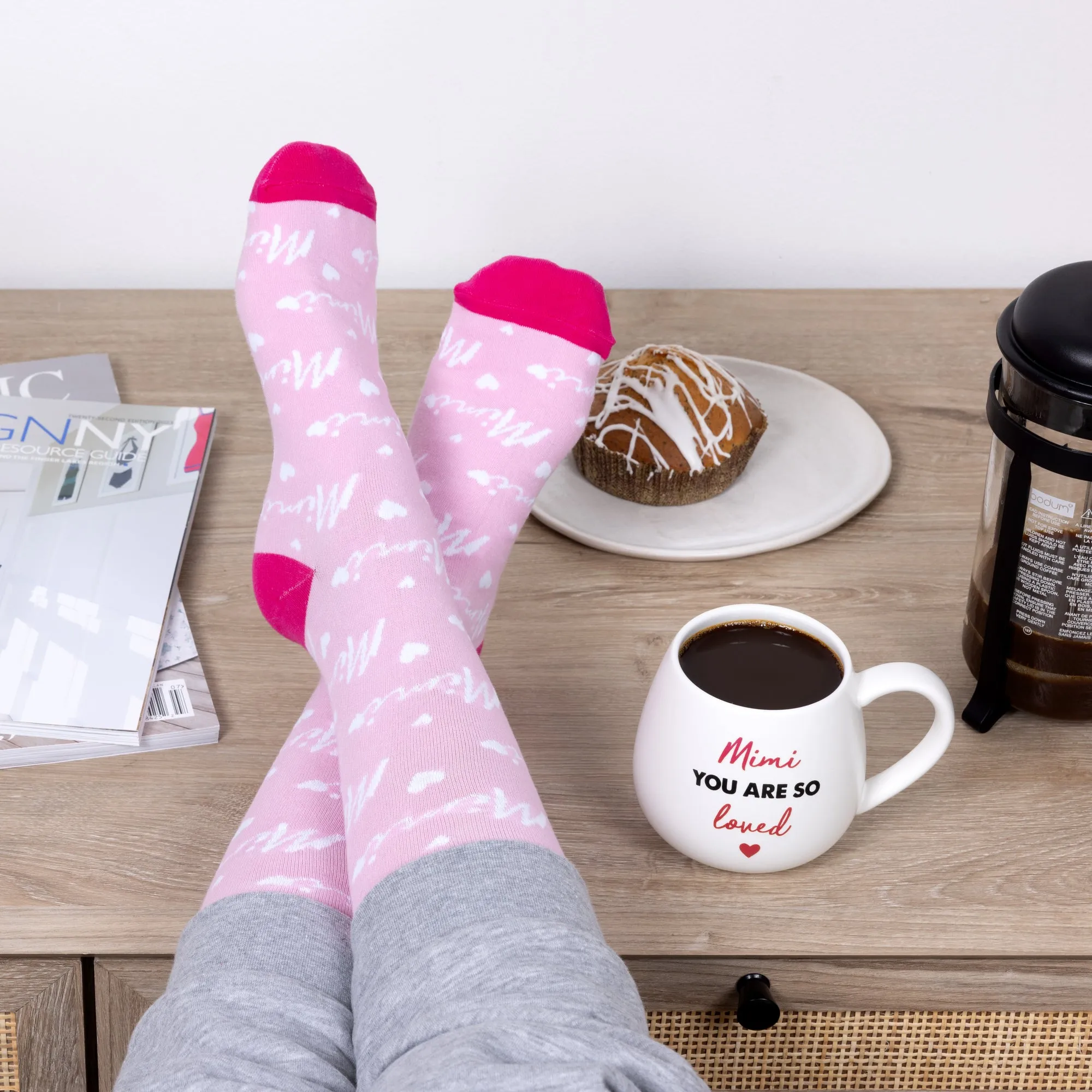 Mimi 15.5 oz Mug and Sock Set