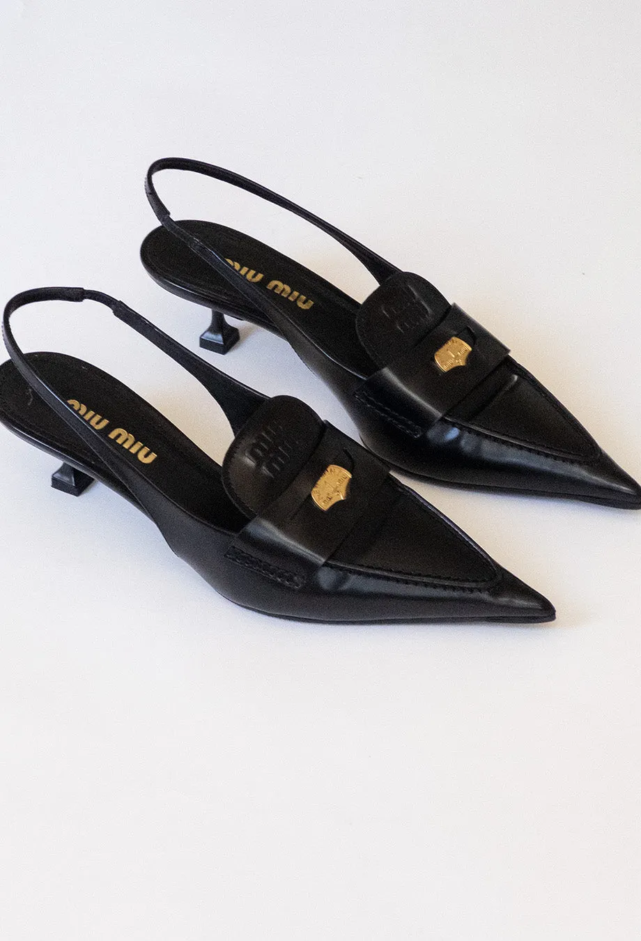 Miu Miu 50mm Penny Slingback Heels