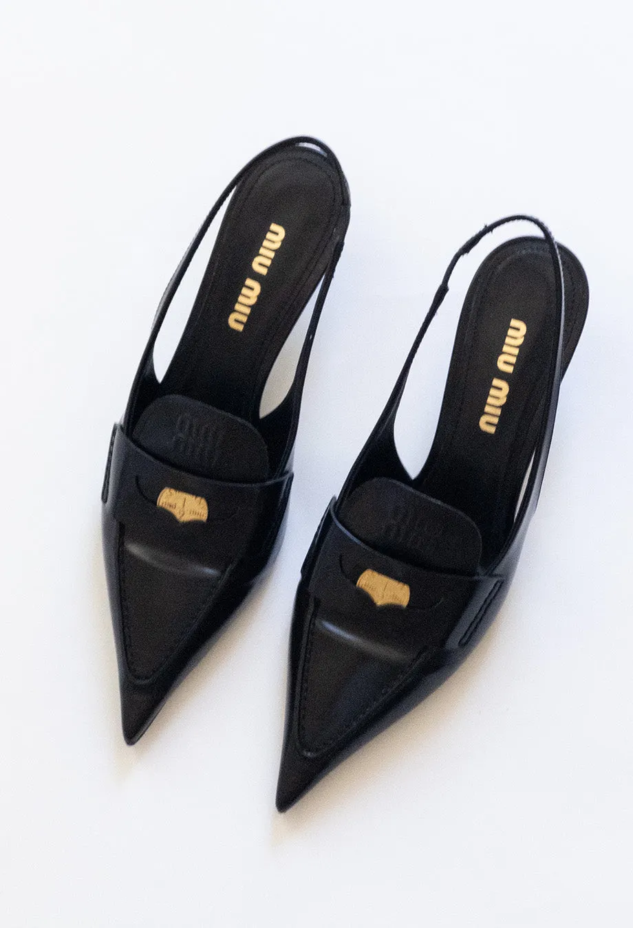 Miu Miu 50mm Penny Slingback Heels