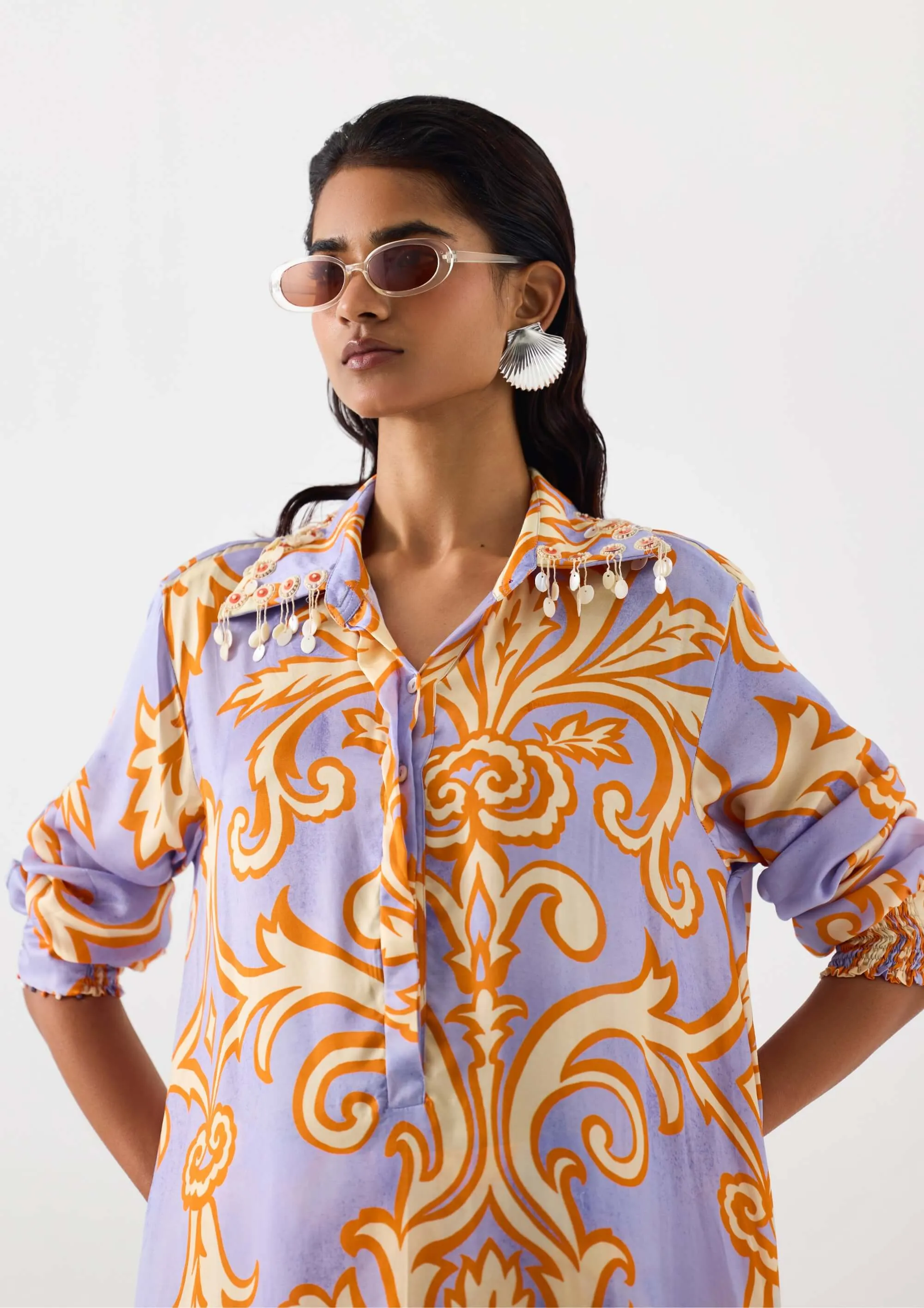 Mojito asymmetric shirt and skirt